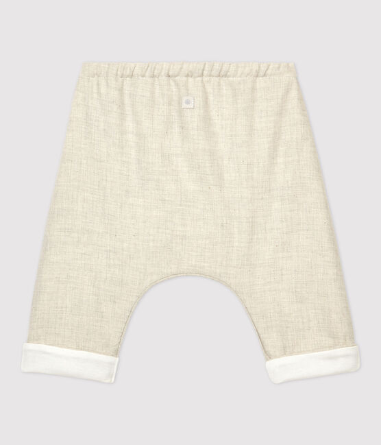 Baby-Hose aus Bio-Baumwollflanell beige MONTELIMAR CHINE